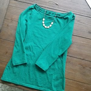 Boat neck longsleeved top tee